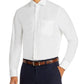 Camisa social masculina listrada End On End Regular Fit Sid Mashburn, branca, tamanho 16,5 x 34