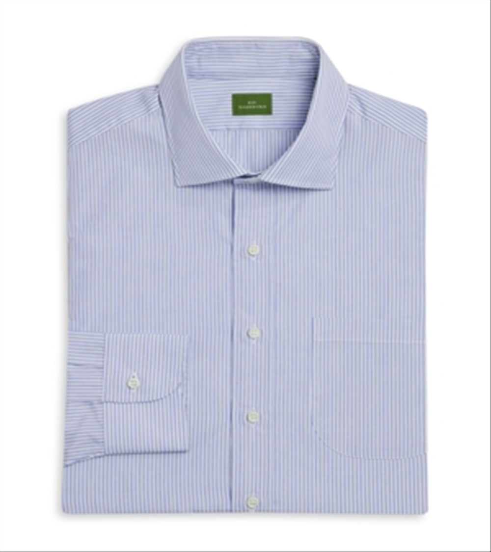 Camisa social masculina Sid Mashburn Regular Fit Azul Tamanho 17X34