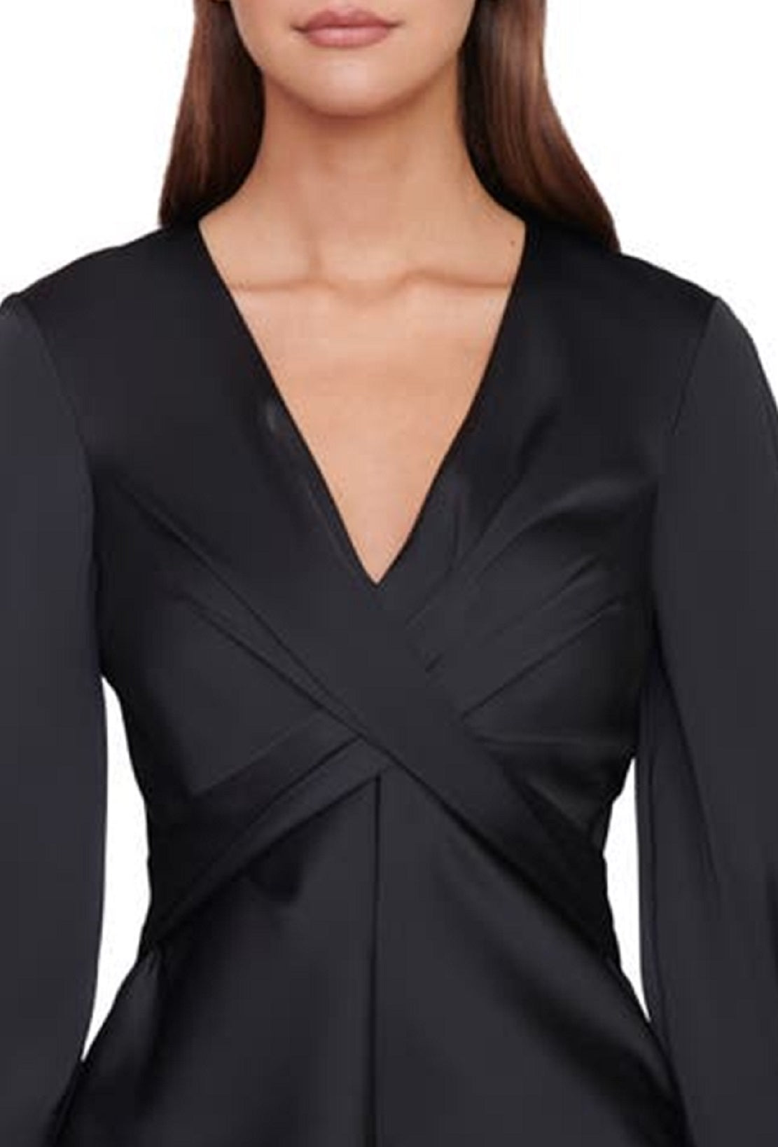 Blusa Staud Feminina Madison com Frente Cruzada, Preta, Tamanho 10