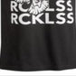 Camiseta masculina com estampa gráfica e logotipo Rising da Young &amp; Reckless, preta, tamanho XX-G