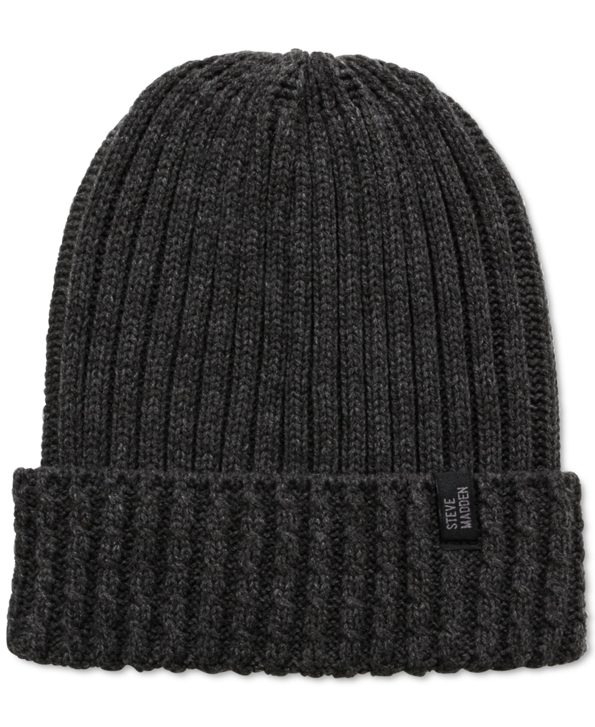 Gorro Steve Madden Core Waffle Tall Profile Masculino Cinza Tamanho Regular