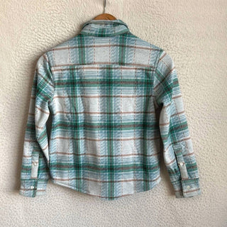 J.Crew - Camisa infantil de manga comprida Seaboard em malha macia xadrez