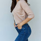 Doublju - Full Size 3/4 Sleeve Cropped Cardigan