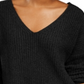 Suéter Hippie Rose Junior's Chenille com decote em V, preto, tamanho X-S