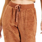 Calça Jogger Plush Hippie Rose Junior Marrom Tamanho P