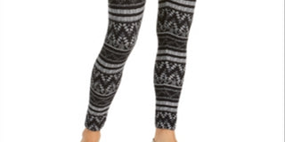 Hippie Rose Junior's Printed High Waist Leggings Black Size Medium