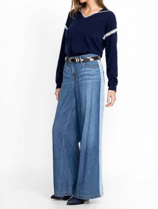 Johnny Was - Calça Jeans Feminina com Ponto de Cobertor