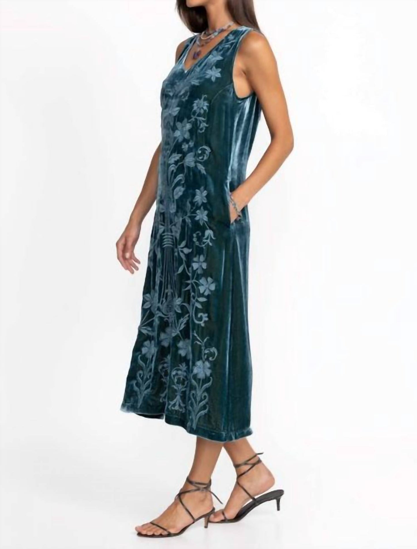Johnny Was - VELVET V-NECK DRESS