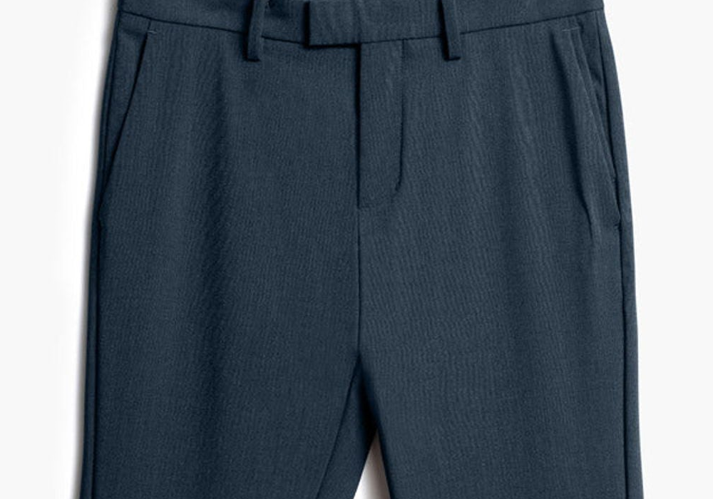 Calça social masculina Velocity do Ministério do Abastecimento, azul-marinho, tamanho 34