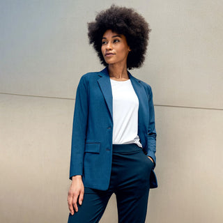 Blazer Boyfriend Velocity Feminino Azul Tamanho 10