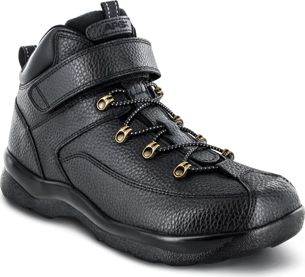 Bota de caminhada masculina Apex preta em couro integral tamanho 11 M