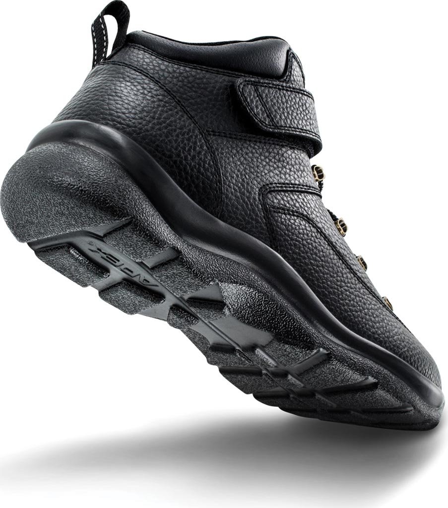 Bota de caminhada masculina Apex preta em couro integral tamanho 11 M