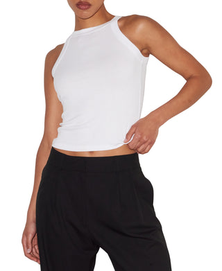 Lna Women's Dylan Ribbed Tank Top White Size Medium