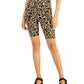 Shorts de ciclismo feminino LNA com estampa de leopardo, preto, tamanho pequeno