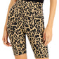 Shorts de ciclismo feminino com estampa de leopardo LNA, preto, tamanho grande