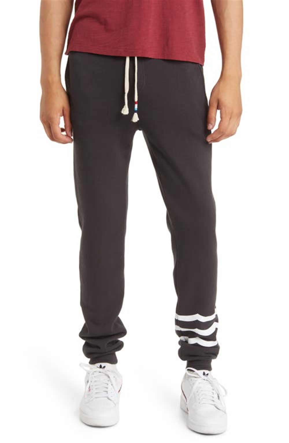 Calça de moletom masculina Sol Angeles Essential Coastal Jogger preta, tamanho médio