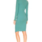 Susana Monaco - Wrap Bottom Long Sleeve Square Neck Mini Dress
