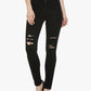 Calça jeans skinny rasgada Indigo Rein Junior, preta, tamanho 11