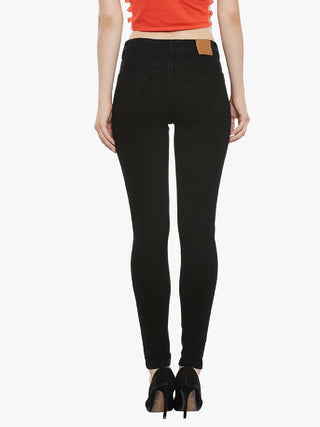 Calça jeans skinny rasgada Indigo Rein Junior, preta, tamanho 11