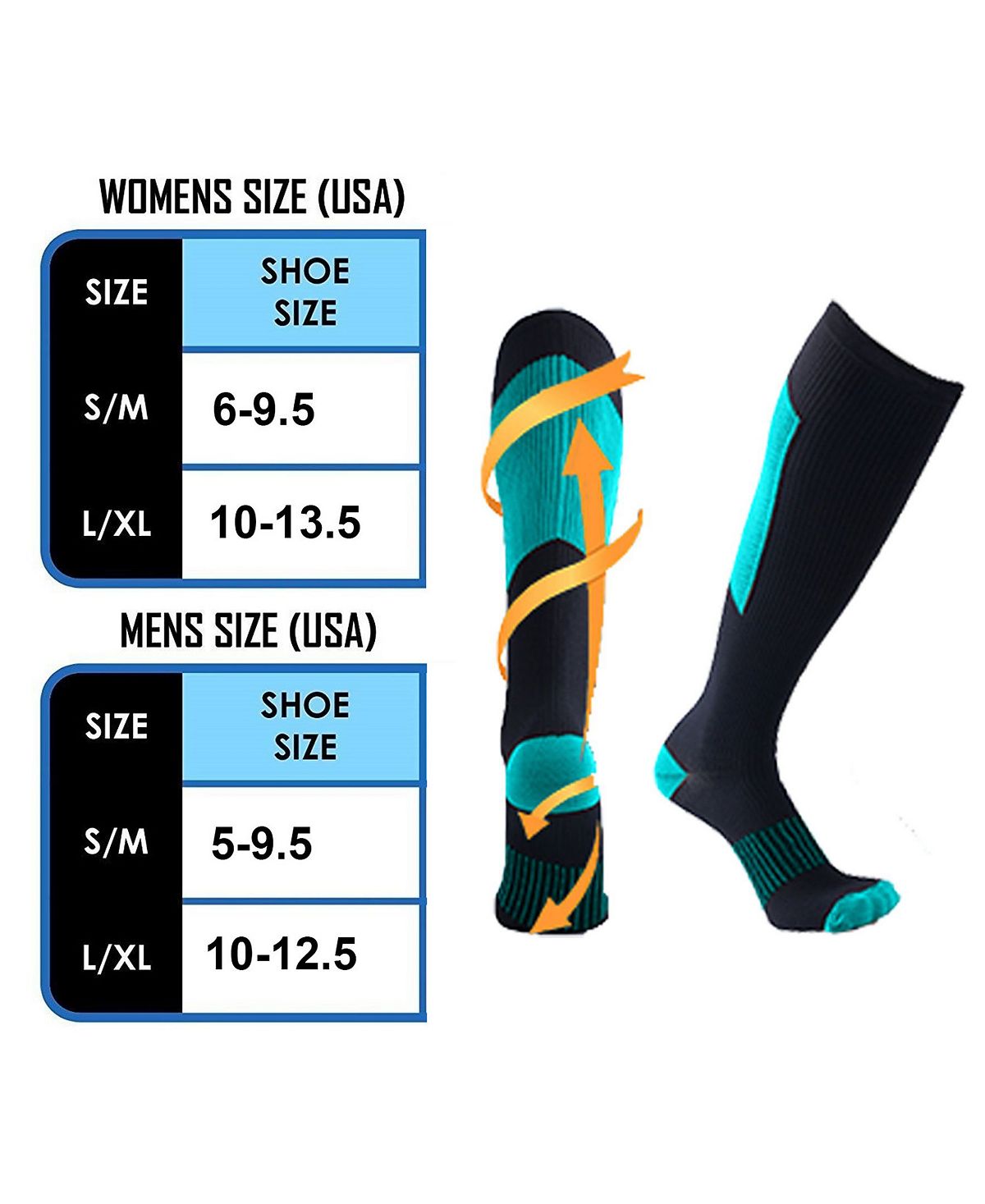 Meias de compressão masculinas Extreme Fit, 6 pares, cobre, marrom, tamanho pequeno