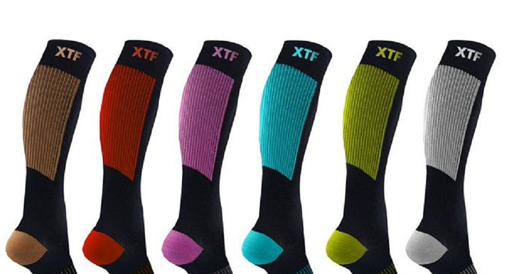 Meias de compressão masculinas Extreme Fit, 6 pares, cobre, marrom, tamanho pequeno