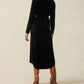Faherty - Stretch Silk Velvet Riley Midi Dress