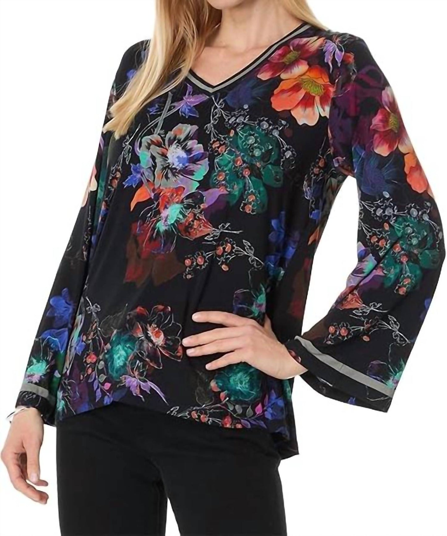 Johnny Was - Janie Favorite V-neck Kimono Sleeve Tee