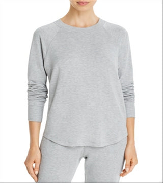 Splits59 Women's Warm Up Curved Hem Sweatshirt Gray Size Small