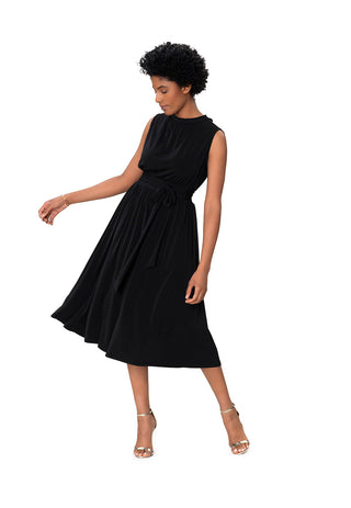 Vestido Mindy sem mangas feminino Leota, preto