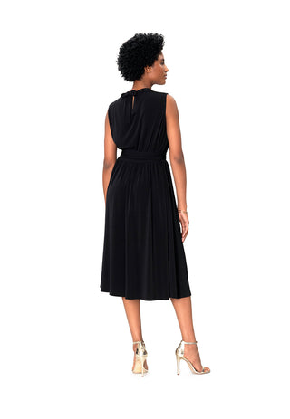 Vestido Mindy sem mangas feminino Leota, preto