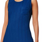 Vestido Leota Hilary em malha canelada variada Gala Azul Tamanho P