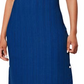 Vestido Leota Hilary em malha canelada variada Gala Azul Tamanho P