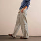 Free People - Dakota Cinched Striped Denim Trousers