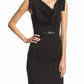 Vestido Jackie O com cinto feminino Black Halo, preto, tamanho 6