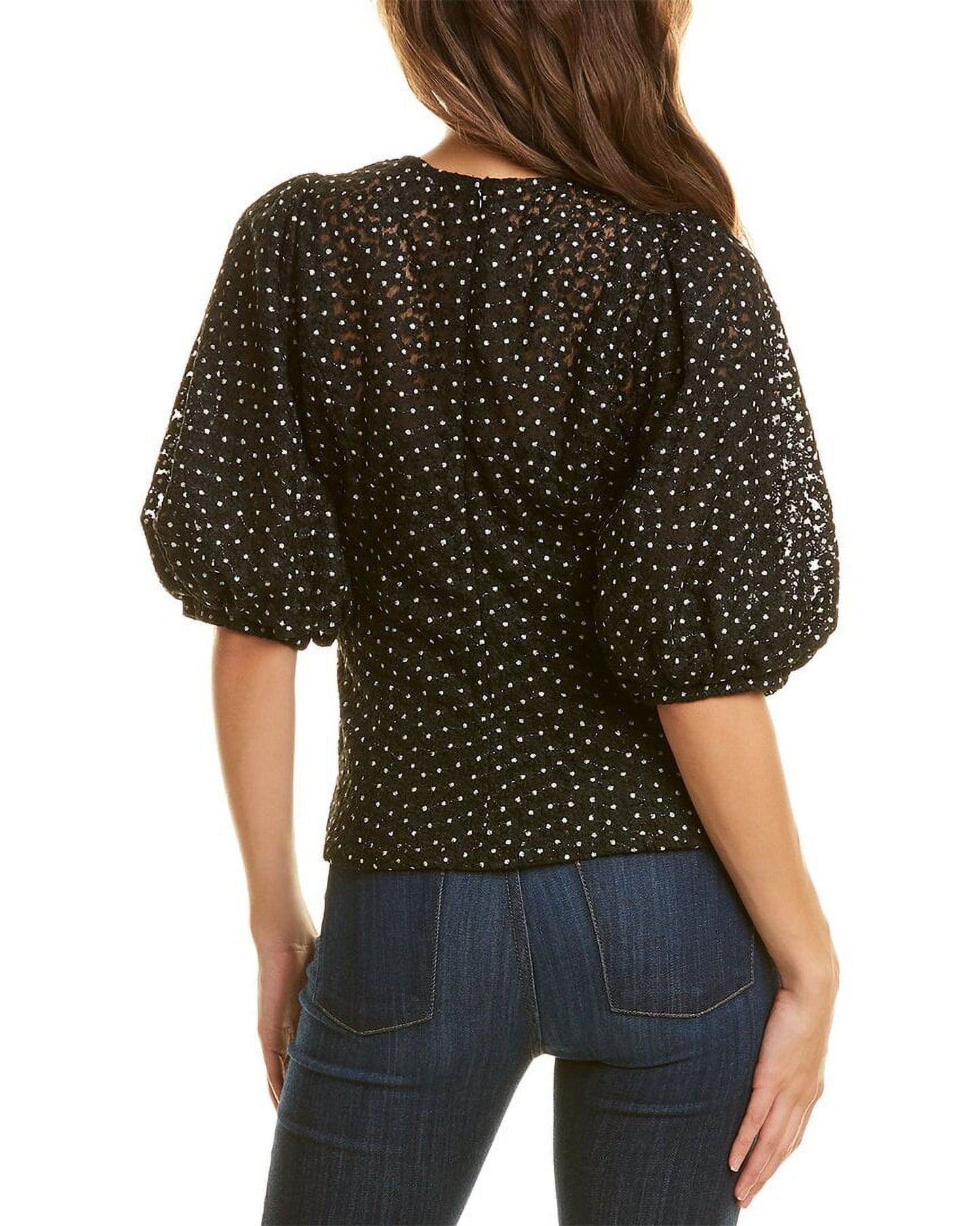 Top Gracia feminino bordado com flores, preto
