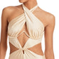 Andrea Iyamah Maiô Feminino Nayo Metallic Branco Tamanho Pequeno