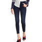 Calça jeans skinny feminina Gwenevere cintura alta até o tornozelo, azul, tamanho 28