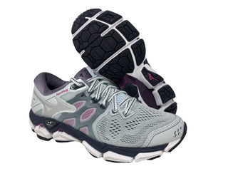 Tênis de corrida Mizuno Wave Horizon 3 feminino, cor pedreira/prata, tamanho 6,5 B(M) EUA