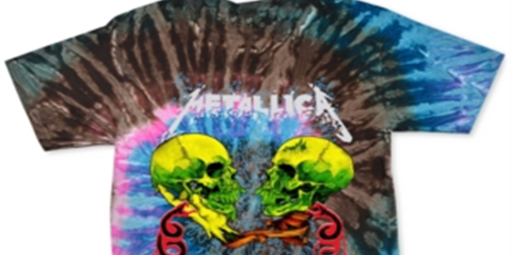 Camiseta masculina tie-dye do Metallica Live '92 da Merch Traffic, rosa, tamanho extragrande