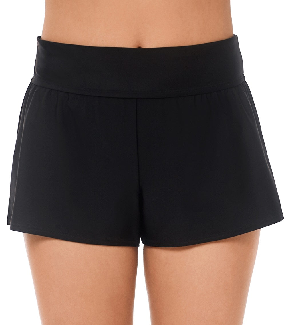 Reebok Shorts de Banho Feminino Preto Tamanho 14