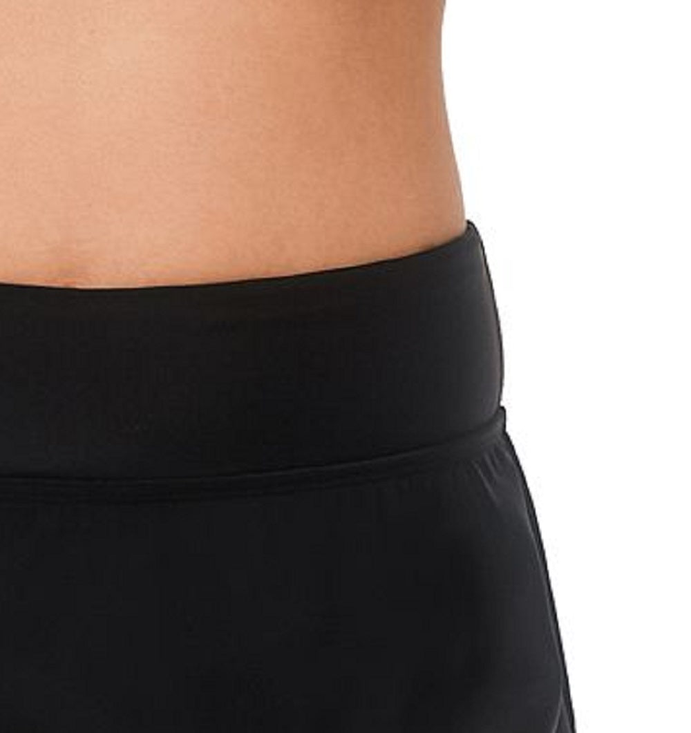 Maiô Reebok Feminino Saia de Natação Preto
