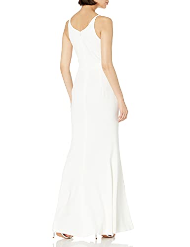 Vestido de crepe com fenda Iris para mulheres da Dress The Population, branco, tamanho X-S