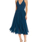 Vestido Midi Alicia Mixed Media da Dress The Population Feminino Azul Tamanho XX-Grande