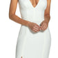 Vestido de crepe com fenda Iris para mulheres Dress The Population, branco, tamanho XX-S