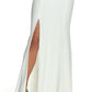 Vestido de crepe com fenda Iris para mulheres Dress The Population, branco, tamanho XX-S