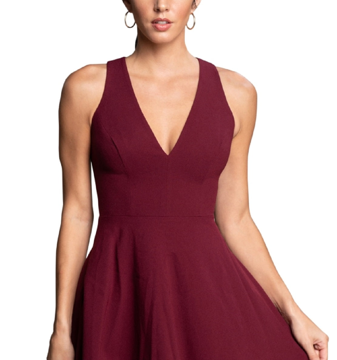Vestido de coquetel feminino Dress The Population Catalina Fit &amp; Flare, vermelho, tamanho X-S