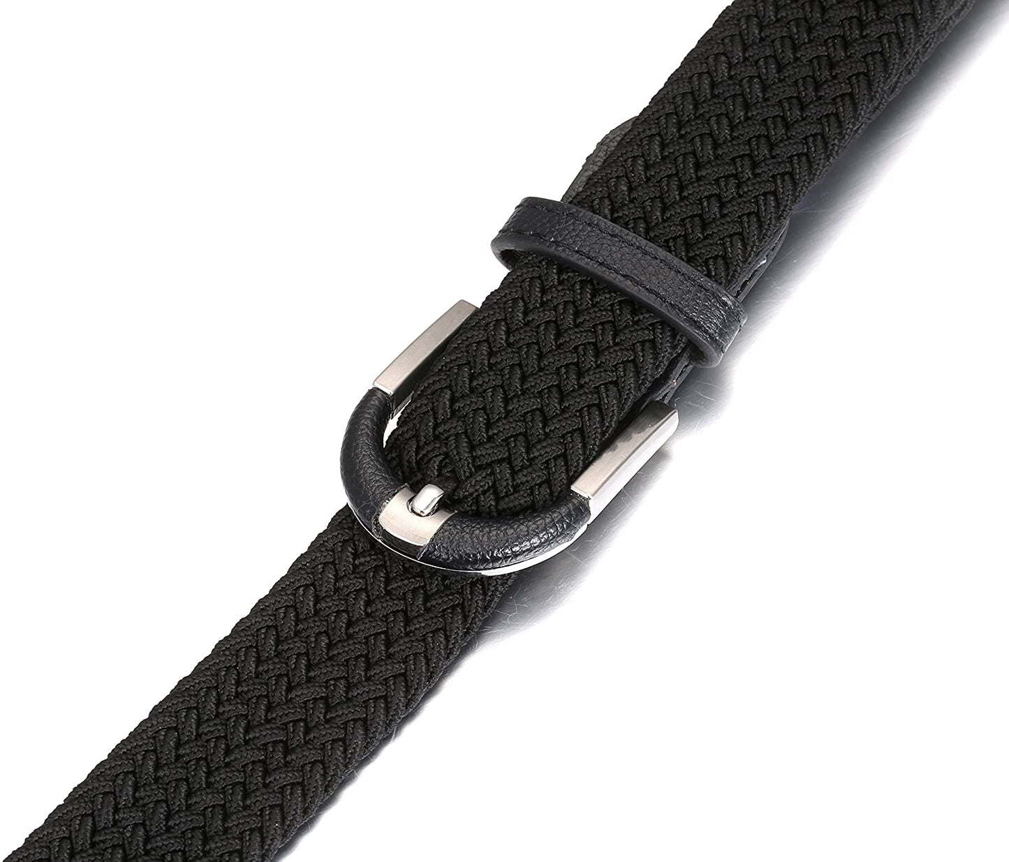 Cinto elástico trançado feminino Mio Marino, preto, tamanho M