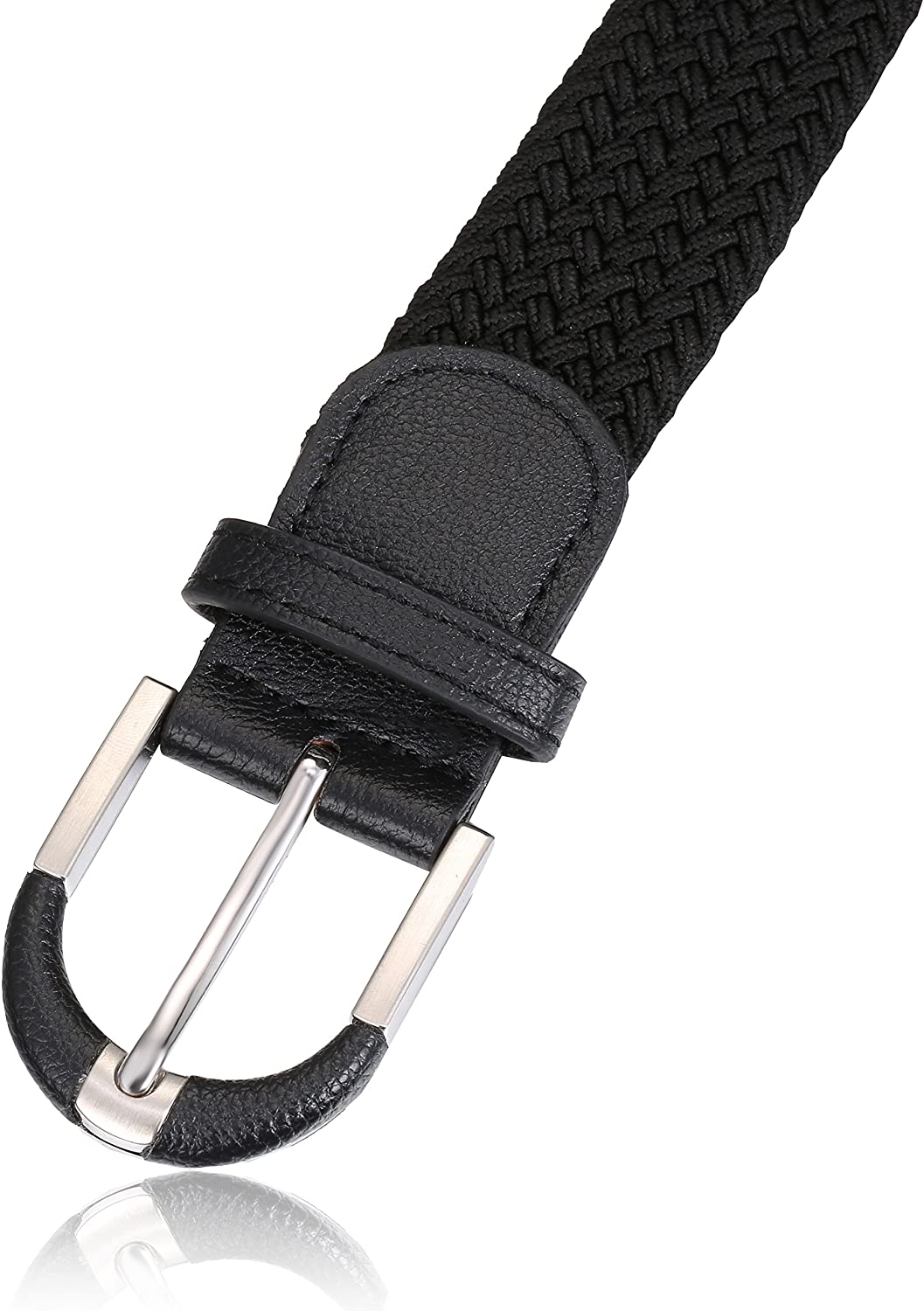 Cinto elástico trançado feminino Mio Marino, preto, tamanho M