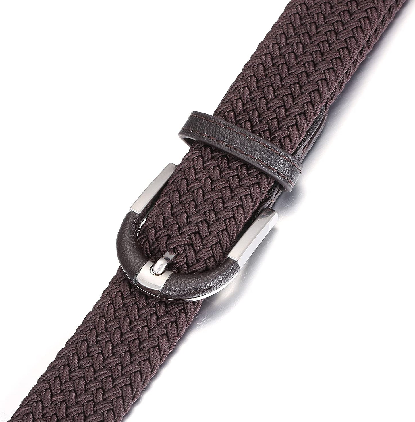 Cinto elástico trançado feminino Mio Marino marrom tamanho GG