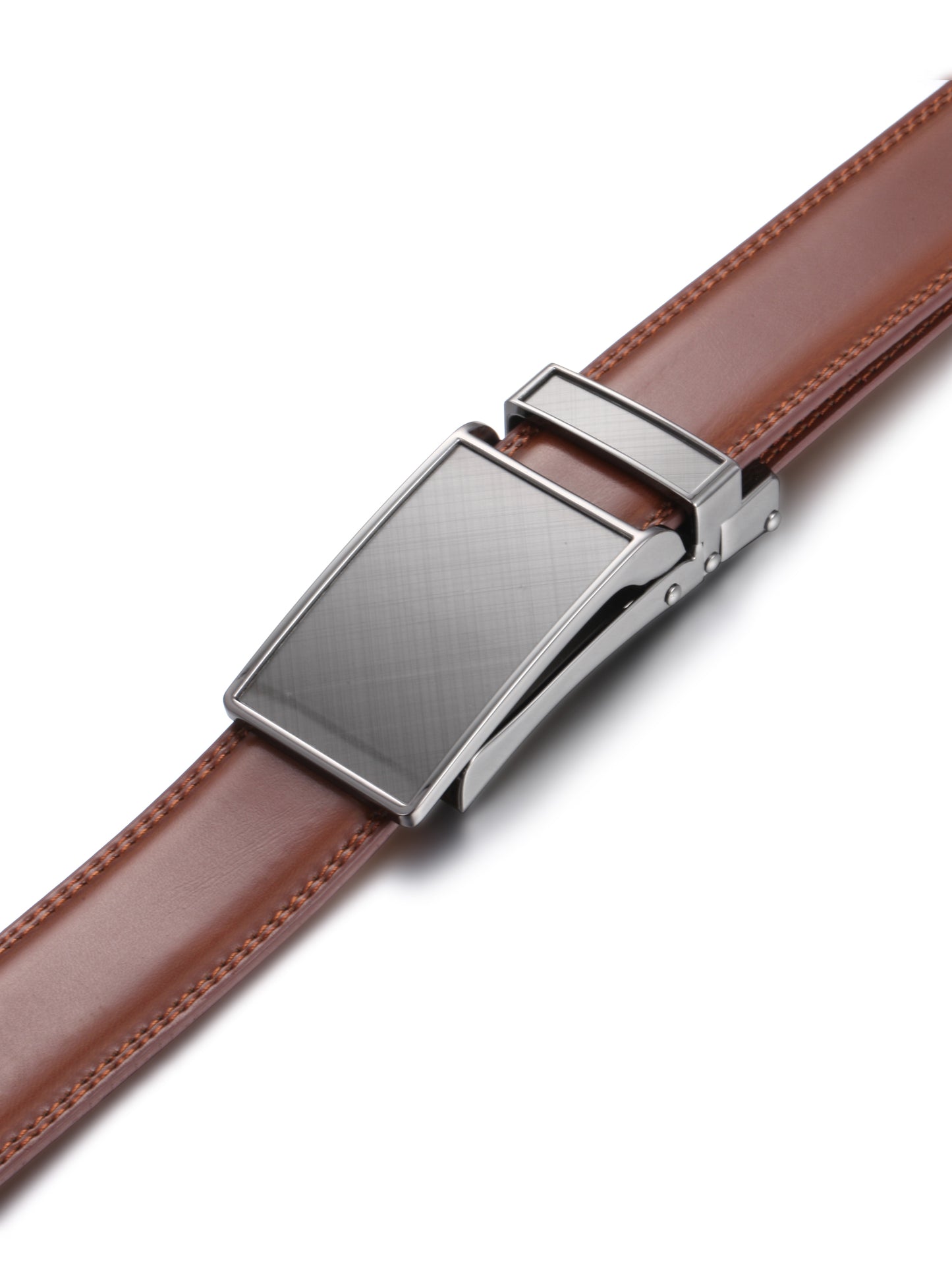 Cinto de couro com catraca Linxx Designer Masculino Mio Marino, marrom, tamanho médio